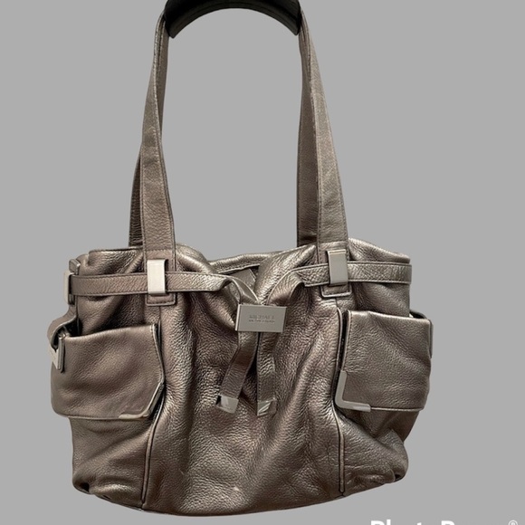 MICHAEL Michael Kors Handbags - MICHAEL Kors Beverly Large Silver Satchel / Purse / Handbag